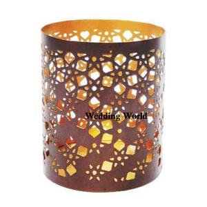 Portavelas redondo de Metal, portavelas hecho a mano de calidad Superior, portavelas clásico elegante al por mayor, portavelas votivo elegante - Product Image 1