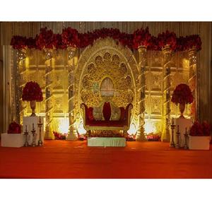 Escenario de boda de estilo tradicional Marwari, instalación de escenario, nuevo tendencias, decoración de escenario de boda india, Malay Grand Rajawadi, recepción - Product Image 1