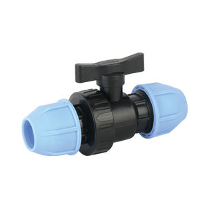 Válvula de Bola de Plástico Kexing, PP, PVC, Doble Unión, HDPE, <span class=keywords><strong>PE</strong></span>, PP, para Tubería de Agua, PN16, Accesorio de Compresión de PP - Product Image 1