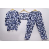 Ensemble de pyjama pour femmes en coton pur ultra-doux à fleurs, style vacances printemps/été/automne, manches longues, respirant, confortable