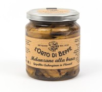L'Orto Di Beppe Aubergines Grillées 280g Légumes Italiens en Conserve Cuits Sous Vide Conservés à l'Huile Salés Durée de Conservation de 2 Ans