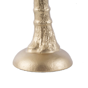 Bougeoir en métal moderne fait à la main en forme de palmier, finition dorée, bougeoirs coniques, décoration de la maison, hôtel, mariage - Product Image 4