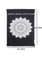 Mandala Paon, panneau unique, magnifique draperie de porte et de fenêtre en coton, cantonnière florale, rideau, décoration intérieure, fait à la main par des consignateurs indiens