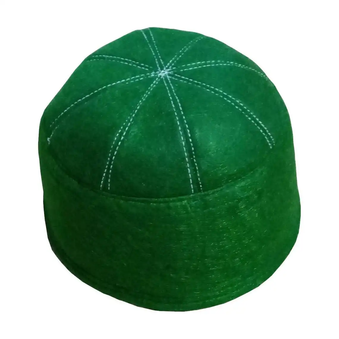 Green Felt Fes Turkish Islamic Prayer velvet Muslim Hat turquoise Mens Kufi Sarik SkullCap