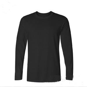 เสื้อยืดแขนยาวเต็มตัวสำหรับผู้ชาย,เสื้อยืดลำลองแขนยาวผ้าฝ้าย100% สีพื้นเสื้อผ้าสำหรับผู้ชายชุดสำหรับฤดูร้อน - Product Image 4