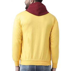 Sweat-shirt de luxe en coton biologique pour hommes, Logo personnalisé, hiver, sweat-shirt épais, vide, fermeture éclair, pull avec couverture du visage, personnalisé - Product Image 2