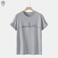 T-shirts à manches courtes pour hommes 100 % coton, unis, personnalisables, respirants, séchage rapide, écologiques, anti-plis, col rond, entièrement personnalisables