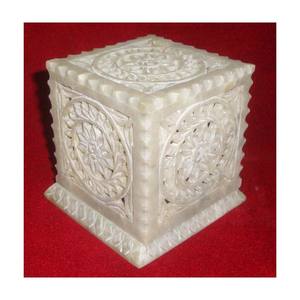 ที่ใส่เทียนหินสบู่รูปทรงสี่เหลี่ยมผืนผ้าสำหรับตกแต่ง - Product Image 1