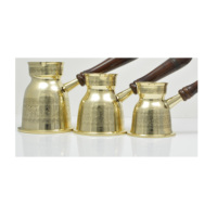 Set panci Kopi & Teh, bahan kuningan Turki Arab Turki 200ml/300ml logam tembaga 200ml/300ml kapasitas perlengkapan minum