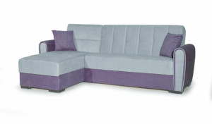 Ensemble de canapé d'angle en forme de L moderne, dossier séparé, pieds en plastique, canapé-lit en tissu durable, rangement pour les salons d'appartements - Product Image 4