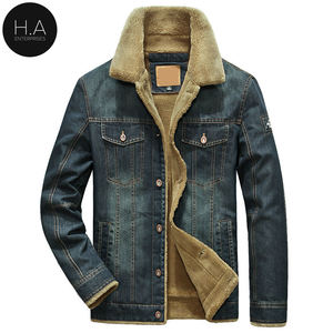 Nouveauté 2021 Blouson et Manteau Couleurs Veste en Jean Homme Denim Grande Taille Col Rabattu Uni - Product Image 2