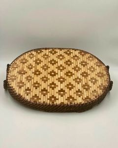 Juego de 3 bandejas de ratán marrón con forma de rectángulo para servir dulces, diseño Simple, bandeja tejida de alta calidad para servir alimentos para vajilla - Product Image 4