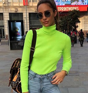 เสื้อไหมพรมคอเต่าแขนยาวสำหรับผู้หญิง,เสื้อกันหนาวแบบสวมหัวสีล้วนแบบถักสำหรับฤดูใบไม้ร่วงและฤดูหนาว - Product Image 4