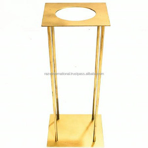 Nouveau design de haute qualité en métal doré support de fleurs en fer pour mariage centres de table couleur dorée grand support de fleurs rond - Product Image 5