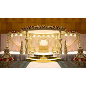 Fascinante Mandap para Bodas Gujaratas, Palacio para Eventos, Mandap Celestial para Ceremonias Nupciales, Impresionante Mandap Artesanal para Bodas en EE. UU. - Product Image 1