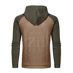 Pull à capuche léger à la mode pour hommes, couleurs unies, vêtements d'hiver-polyester/coton teint uni disponible en gros - Product Image 3
