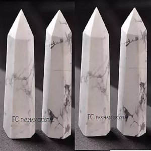 Venta al por mayor HOWLITE mejor calidad cuarzo blanco ágata Torres Chakra Reiki artesanía popular Feng Shui artesanías de piedras preciosas semipreciosas - Product Image 4