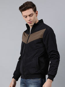Chaqueta cortavientos informal de diseño personalizado de alta calidad para hombre chaqueta de cuero de moda de primavera poliéster de talla grande al por mayor de punto - Product Image 2