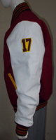 Nueva Chaqueta Varsity Marvelous Melton de Lana, Chaqueta Cortavientos Cálida con Mangas de Lana, Bordado Frontal Personalizado, Unisex