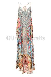 Robe de plage Maxi style Boho, bretelles Spaghetti, imprimé africain sans manches, Vintage, été 1950, nouvelle collection - Product Image 5