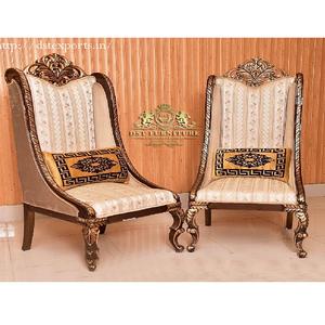 Juego de sillas de diseño europeo para sala de estar, sillón italiano de estilo clásico francés para sala de estar - Product Image 1