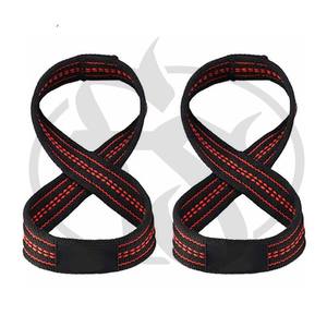 Venta al por mayor OEM FORTIS DEPORTES, correa de muñeca cómoda para levantamiento de pesas figura 8 de 25mm de diámetro con logotipo personalizado - Product Image 4