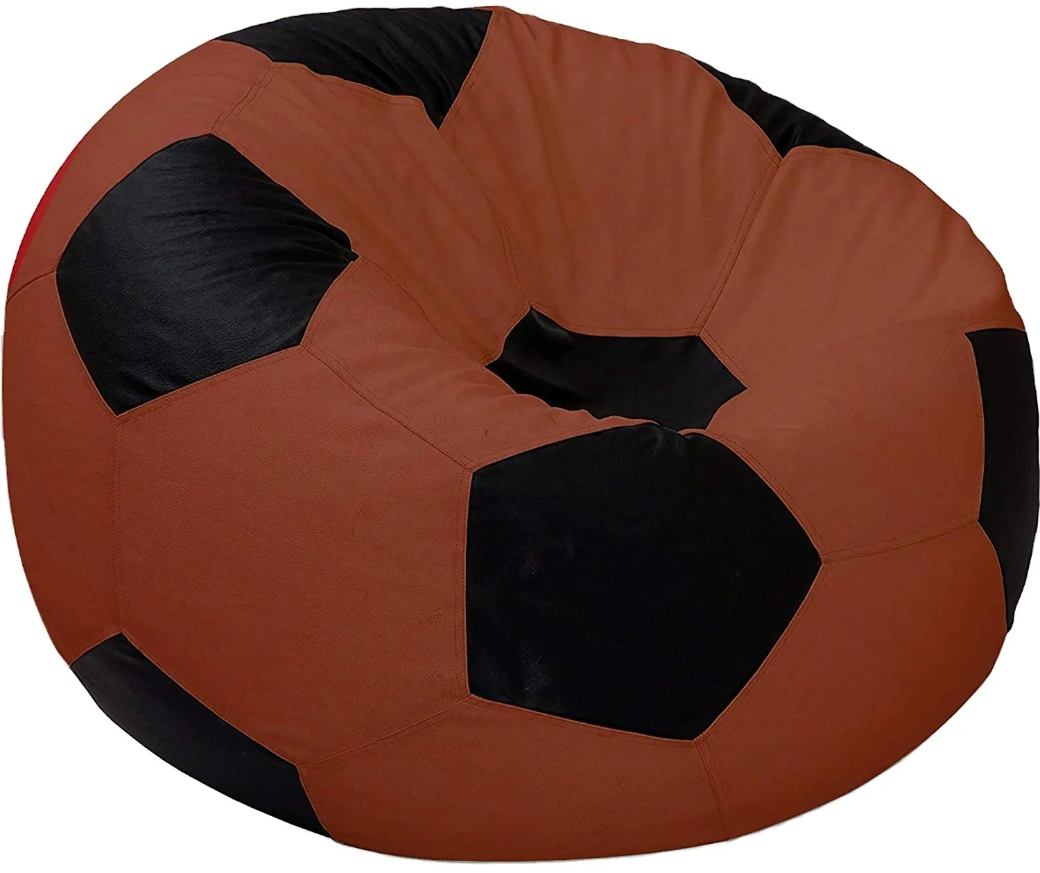 (Kein Füllstoff) Bequemer Sitzsack bezug im Fußball design, mehrfarbiger Sitzsack bezug aus PU-Leder für Kinder Erwachsene