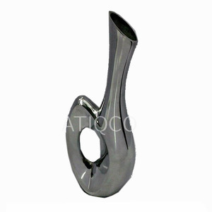 Florero de suelo de Metal de aluminio con flores florales de estilo costero, nuevo punzón, acento Interior decorativo, hermosa decoración del hogar - Product Image 6