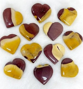 Ágata Piedra preciosa Mookite Corazones Piedra natural Corazones hinchados hechos a mano al por mayor comprar en línea de Amayra crystals Exports - Product Image 1