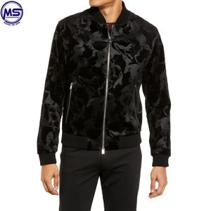 Blouson aviateur de couleur unie imprimé de logo personnalisable pour hommes pakistanais meilleur tissu avec col montant pour hommes - Product Image 4