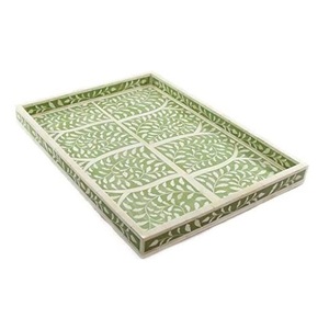 Plateau de service en bois pour décoration de table de mariage de style unique Plateau de service en bois artisanal pour hôtel - Product Image 1