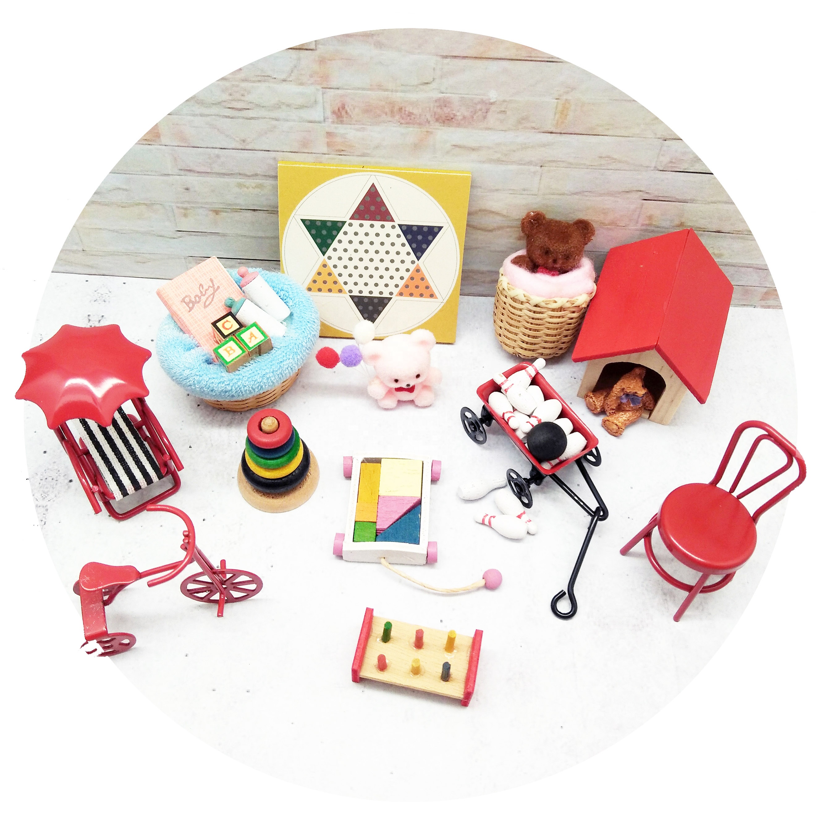 Миниатюрный игровой домик для кукол 2022 1:12