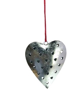 Cœur suspendu en métal et nickel plaqué or, ornement de noël, nouveau DESIGN, décoration d'arbre, offre spéciale - Product Image 1