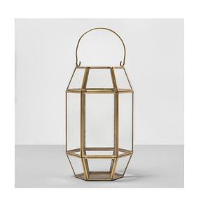 Buena linterna de vela colgante de metal y vidrio con soporte Fabricante y exportador Nuevo diseño Linterna colgante de metal y vidrio - Product Image 3