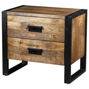 Antique Indian Design Industrial Farmhouse Living Room Cabinet <b>with</b> Solid Wood and 2 <b>Drawers</b> Home Furniture - Product Image 1