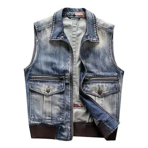 Mới Nhất Thiết Kế Phía Trước Bốn Túi Phong Cách Của Nam Giới Tank Tops Jeans Áo Ghi Lê Cho Nam Giới