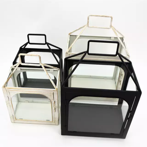 Set of <b>Three</b> Black Metal Lantern for Home Decoration with Factory Price - Product Image 5