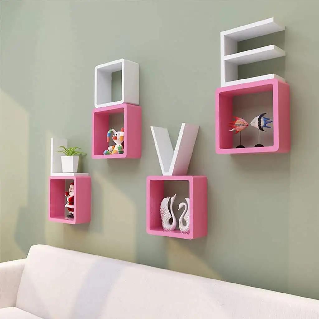 Creative Romantic Love Design Wall Shelf for Bedroom Combination Shelf Decorative Frame Living Room Wall Shelves