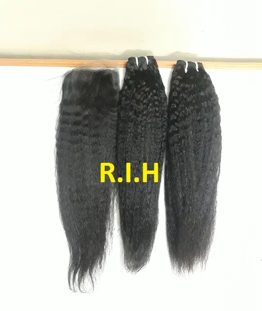 temple raw hair straight human hair Extension