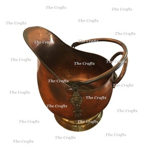 Admirable Design Copper And <b>Brass</b> <b>Coal</b> Bucket <b>Scuttle</b> For Fireplace <b>Coal</b> Storage Bucket At Lowest Prices - Product Image 1