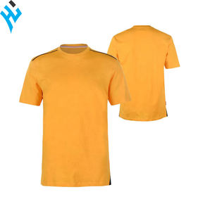 Camiseta de manga corta para hombre, Camiseta de punto de Color sólido con logotipo personalizado, camisetas de estilo informal transpirables de tela - Product Image 3