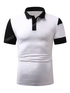 Polo à manches courtes pour hommes, style décontracté, bloc de couleurs, contrasté, 2020 - Product Image 2