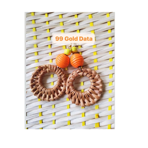 Pendientes de mimbre hechos a mano, diseño personalizado, regalo de fiesta, estilo bohemio/Ms Kathy + 84813366387 99 oro - Product Image 3