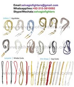 Cordon d'épaule Fourragère Française US Rouge Vert Aiguillettes - Product Image 3