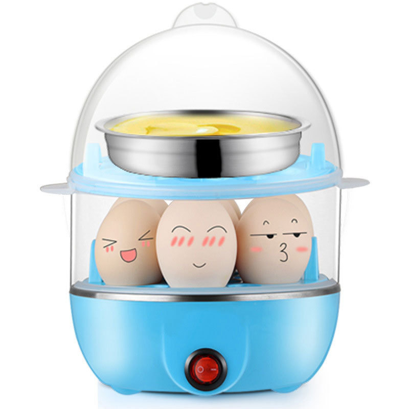 Automatic Electronic Kitchen Plastic Gift Double Separator Egg Cooker Electric Egg Boiler