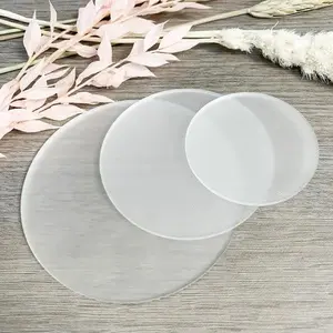 Wholesale Custom Size Clear Frosted Acrylic Circles Blanks Round Plastic Disk Frosted Acrylic Disc