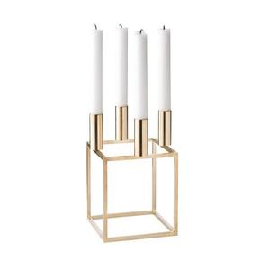 Bougeoirs en métal couleur or, ensemble de deux bougeoirs de tailles différentes pour la maison, l'hôtel, l'événement et la décoration de mariage - Product Image 3