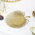 ถาดตกแต่งและเสิร์ฟรูปใบไม้คุณภาพสูงพร้อมตกแต่งสีทองสําหรับบ้านและร้านอาหาร - Product Image 3