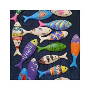 Poisson en bois de la meilleure qualité, fabriqué au Vietnam, bois naturel, sûr pour les enfants, pour la maison et le restaurant, décoration - Product Image 5