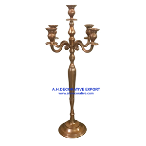 Candelabro de 5 Brazos Niquelado Hecho a Mano para Centro de Mesa de Boda, Candelabro Único para Decoración del Hogar, Portavelas de Alta Calidad - Product Image 4